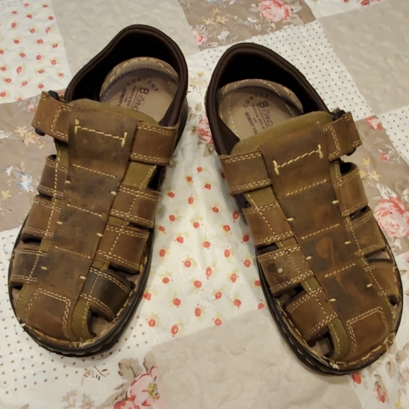 Bjorndal Men\'s Brown Leather Outdoor Sandals Adjustable Cushioned Size 12 s-l400.jpg main image 4